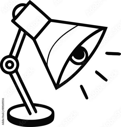 Illuminated desk lamp with flexible arm