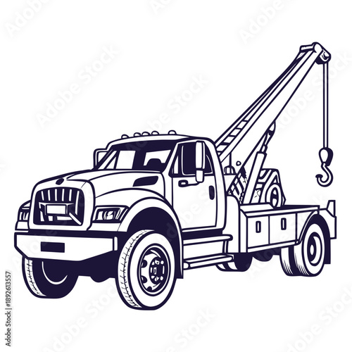 Towing truck ready for action