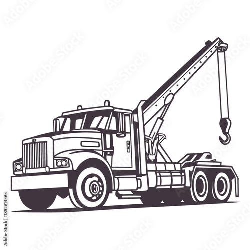 Towing truck ready for action