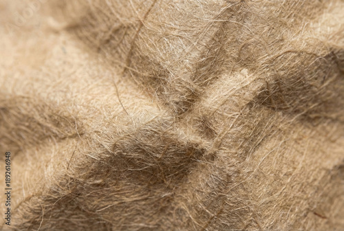 Closeup of Soft Brown Fibrous Textile Texture