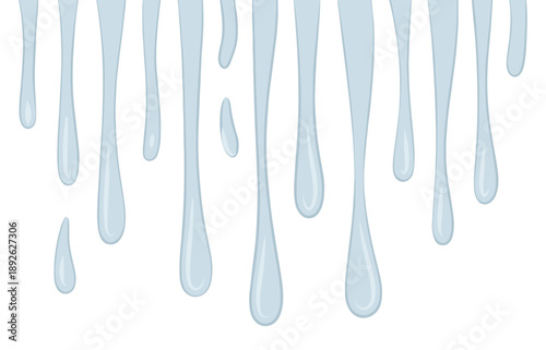 Water drooping vector illustration with ice drop vector isolated on white background, water, drop, drip, dripping, liquid, ice, vector, illustration