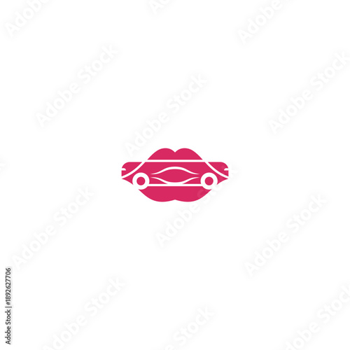Lips car girl logo idea.