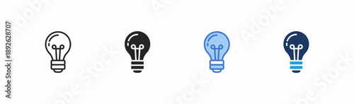 Set of creativity icon collection in multiple style. Icon suitable for web and mobile application