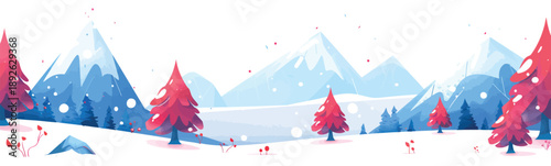 Winter Snowscape isolated