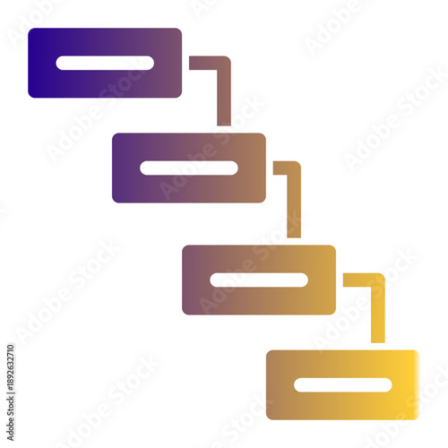 Sequential project development approach with distinct non-overlapping phases (Solid Gradient Style)