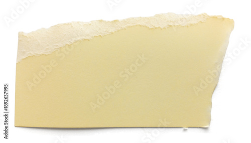  Yellow piece of paper on transparendt bacground 