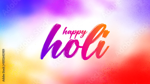 Happy Holi Festival Of Colors Illustration Of Colorful Gulal For Holi. Indian Festival Of Happy Holi colorful Background.Happy Holi background card design for color festival of India celebration.