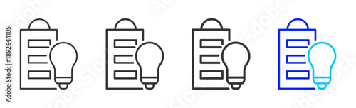 Server Warning icon set collection creative outline style for Incident Management with multiple thickness variations suitable for web apps mobile ui and business tools