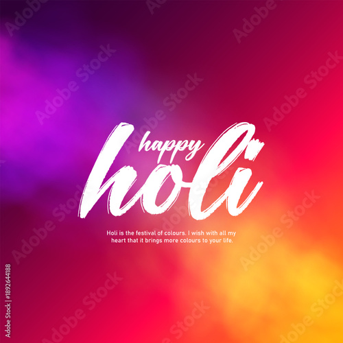 Happy Holi Festival Of Colors Illustration Of Colorful Gulal For Holi. Indian Festival Of Happy Holi colorful Background.Happy Holi background card design for color festival of India celebration.