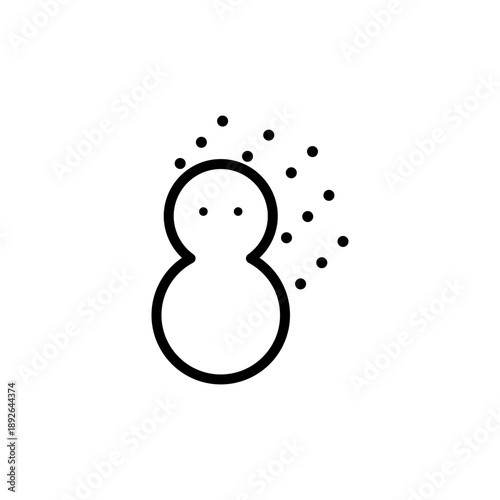 シンプルなカラー天気アイコン 豪雪