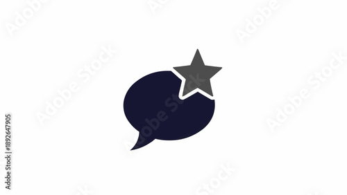 Star Rating Speech Bubble Icon.
