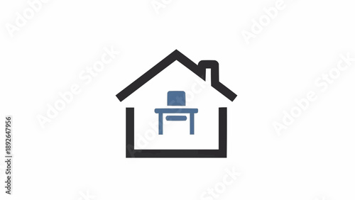 Simple house with chair inside.