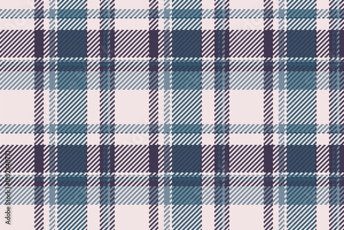 Internet textile fabric tartan, customizable seamless vector check. Abstract plaid pattern texture background in white and violet colors.