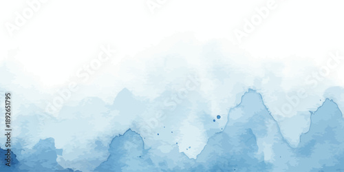 Light Blue Watercolor Abstract Background Texture Gradient on Paper