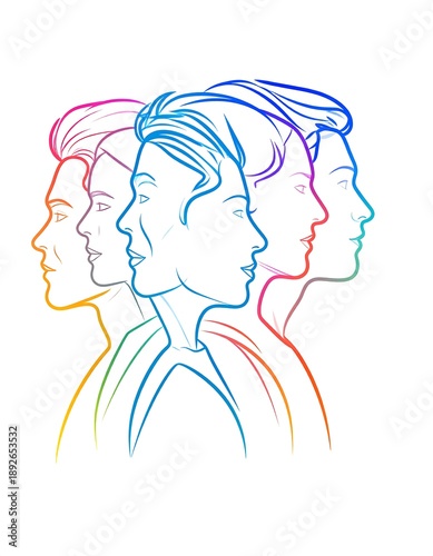 Multiple Perspectives - A Colorful Exploration of Identity and Perception.