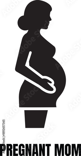 Pregnant Mom Silhouette Pregnancy Announcement