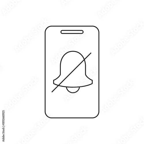 Mobile silent notification muted bell icon