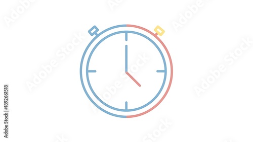Free Download Colorful stopwatch illustration with hands. - GFXLoad
