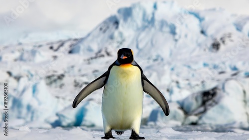 lonely penguin in antarctica