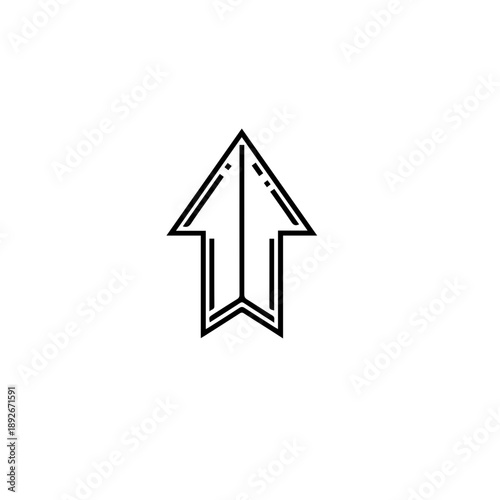 Free Download Minimalist Upward Arrow Progress Icon Graphic - GFXLoad