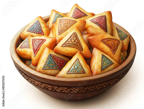 Delicious Hamantaschen Cookies in a Cozy Festive Setting