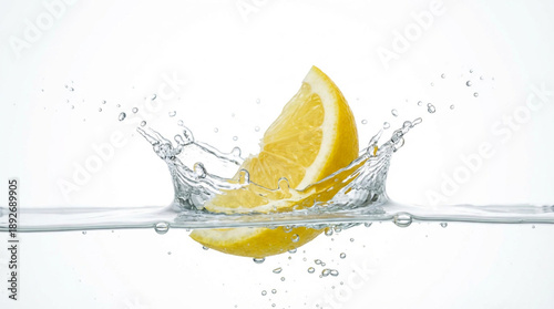 Lemon Splash in Water
