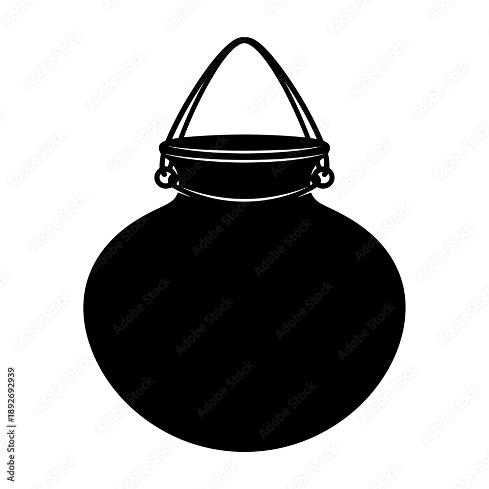 Fototapeta premium Traditional Hanging Water Pot Silhouette
