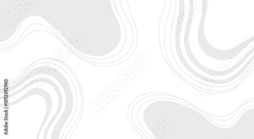 Abstract grey liquid wave shapes vector background