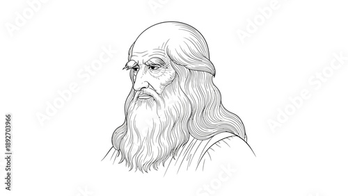 Leonardo da Vinci Sketch Portrait