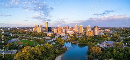 Canvas Print London, Ontario, Canada Skyline Over the Thames River
