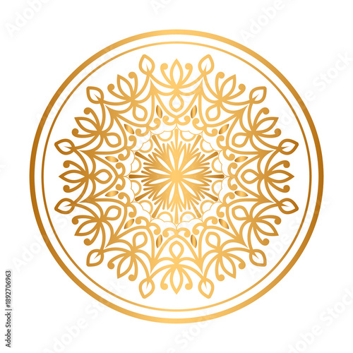 Floral Luxury Golden Mandala Arabesque Islamic Pattern For Wedding Invitation Background 