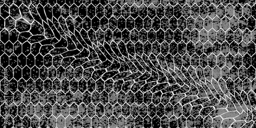 Fishnet pattern, fish net background, soccer goal mesh, vector fishing, football or tennis sport. Seamless ropes and knots pattern with black and white ornament of fish trap, fence grid, gate network