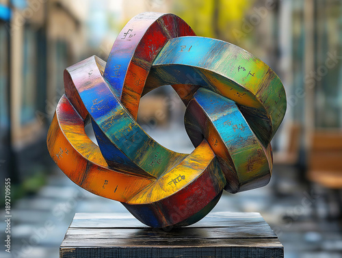 A Unique Modern Art Piece Blending Hebrew Letters into Sculpture