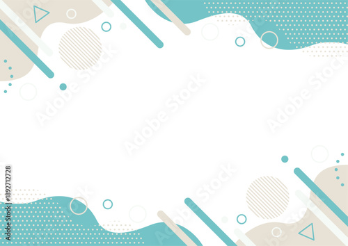 かわいい幾何学模様のフレーム素材