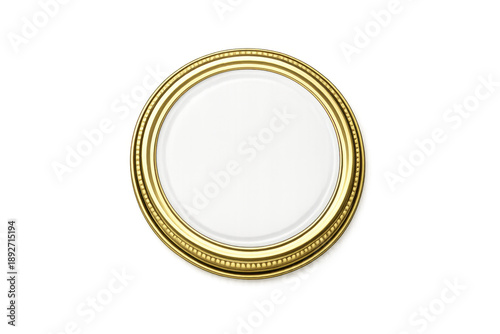 Elegant ornate gold picture frame with a white blank space for your design
