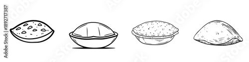 Artistic Illustration of a Pita Bread Mold