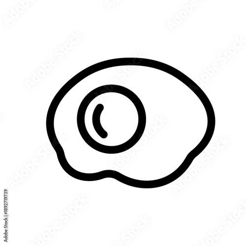 Egg Line Icon, Scalable Vector Outline Symbol for Egg Ingredient, Food Allergen and UI UX Design