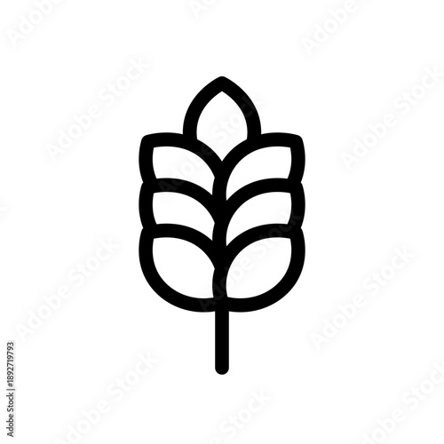 Gluten Line Icon, Scalable Vector Outline Symbol for Wheat Ingredient, Food Allergen and UI UX Design