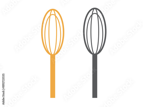 泡立て器のアイコンのイラストのセット