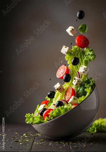 サラダと野菜は飛んでいます