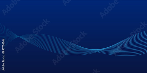 Blue curved lines form fluid wave shapes. Gradient shades create a sense of depth and motion. A dark background emphasizes the vibrant details. The pattern is abstract and visually striking.