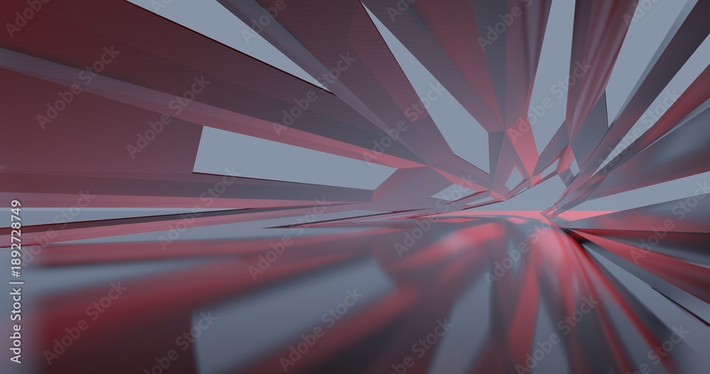 Obraz premium Futuristic abstract background crystal arched interior 3d render