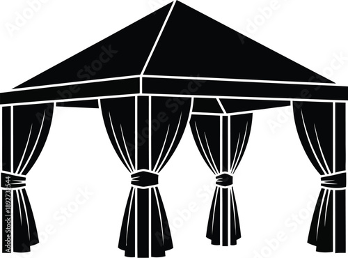  Wedding tent, gazebo or event tent with curtains. 
