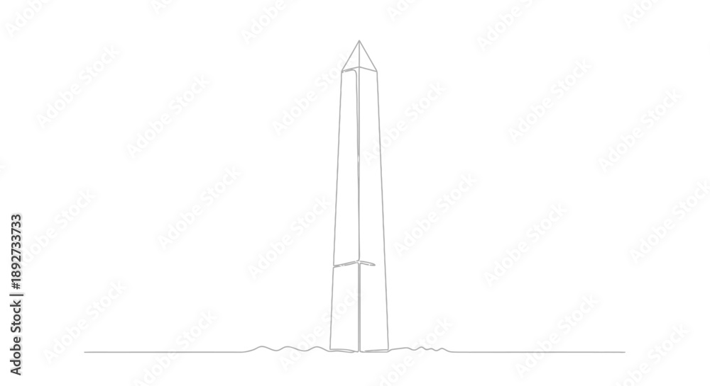 Fototapeta premium Rocket launch line art illustration