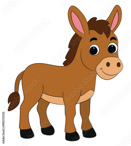 Angry horse isolated on white background