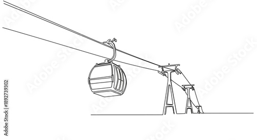 cable car on a wire, cablecar transportation system