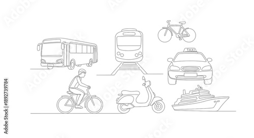 transportation modes icons