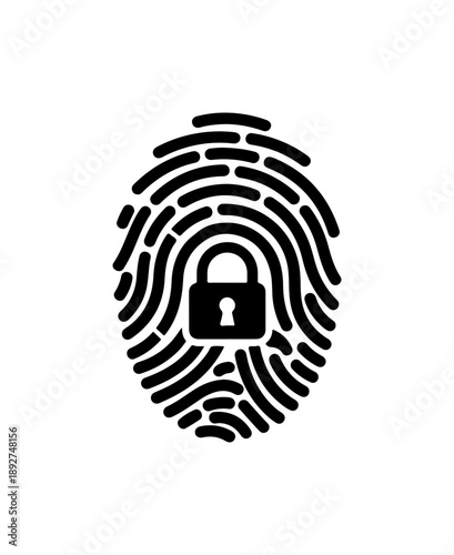 Secure Fingerprint Icon Design