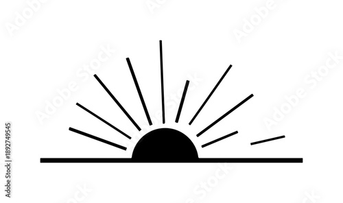 Sunrise Silhouette Vector Illustration