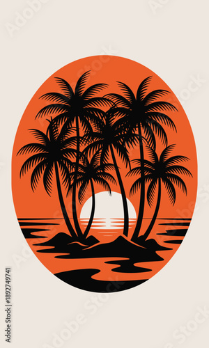 tropical_palm_island_sunset_circle